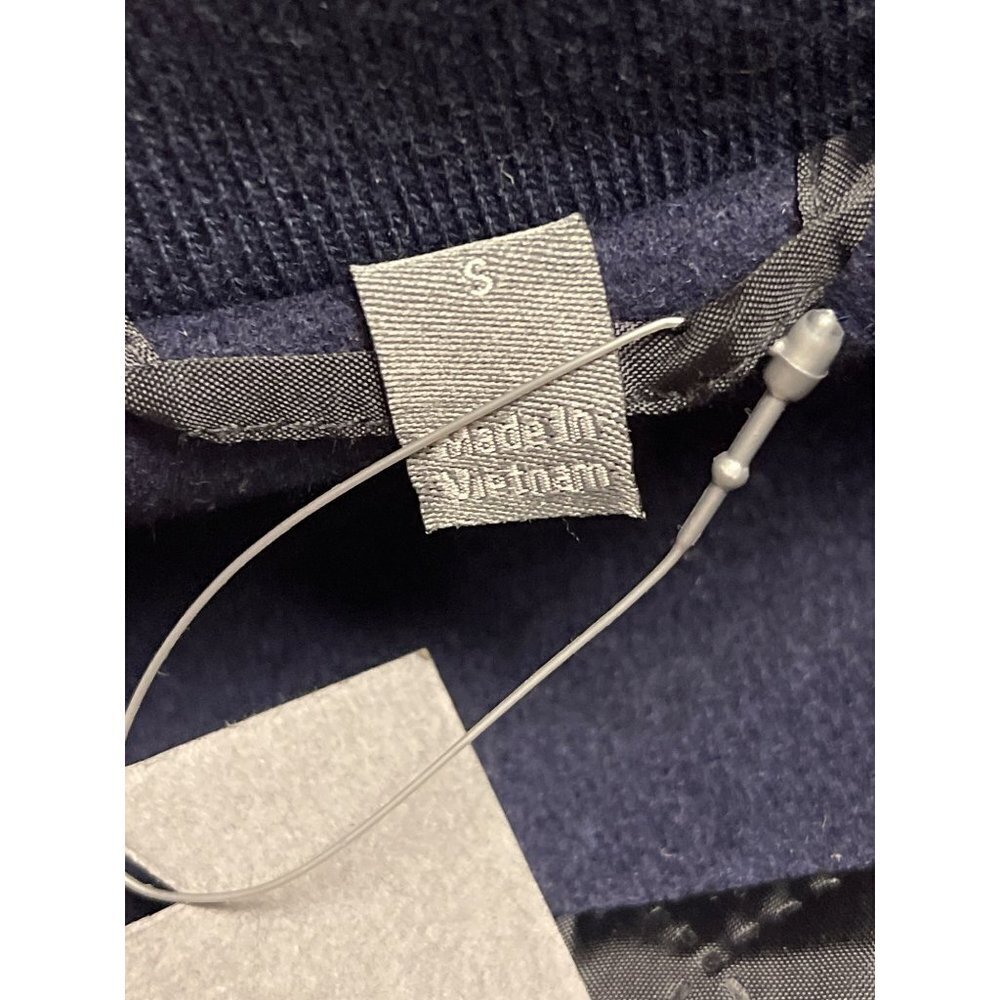 NEW! ASOS Navy Blue Full Zip Lined Polyester Wool Bomber Jacket Men's Small - Picture 8 of 12